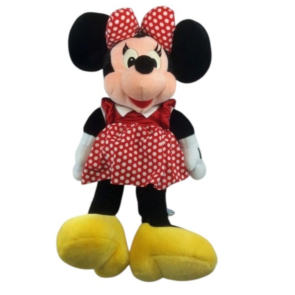 Disney World Minnie Mouse 24"‎ Tall Stuffed Doll Red Polka Dots Disneyland
